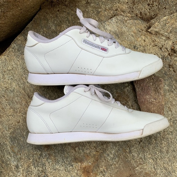 Reebok Classic White Lavender Women’s Princess Sneakers Running Shoes Walking - Picture 2 of 9